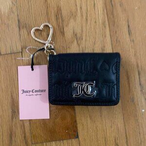 Juicy Couture Pink League Card Case Key Fob Wallet Liquorice New With Tags